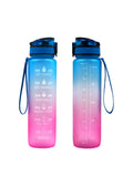 1000ml Transparent Kawaii Water Bottle – BPA-Free Plastic Infuser Sports Flask