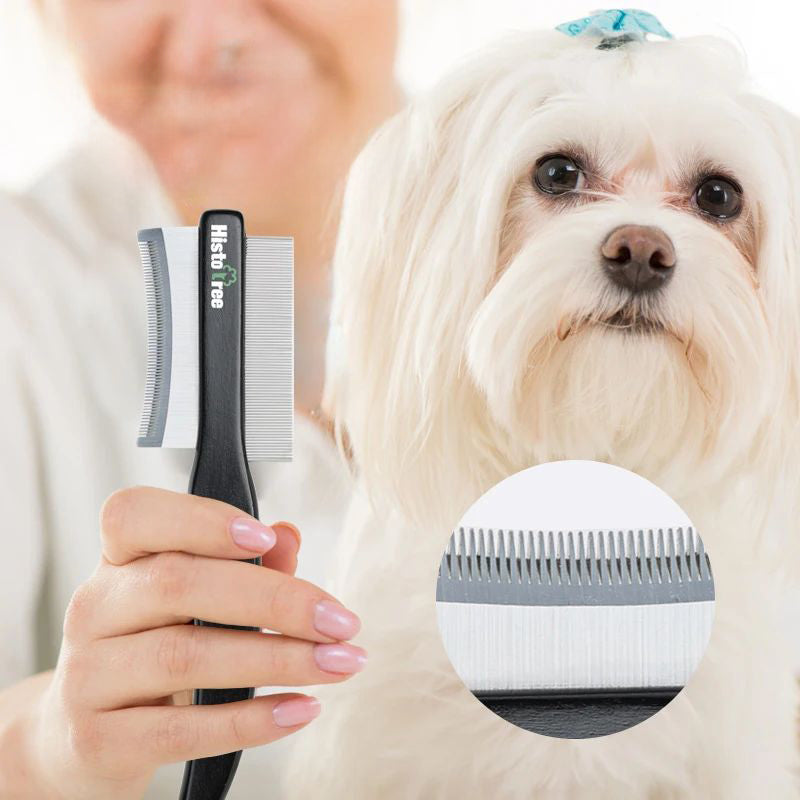 Double-Sided Pet Hair Comb & Deshedding Brush for Cats & Dogs