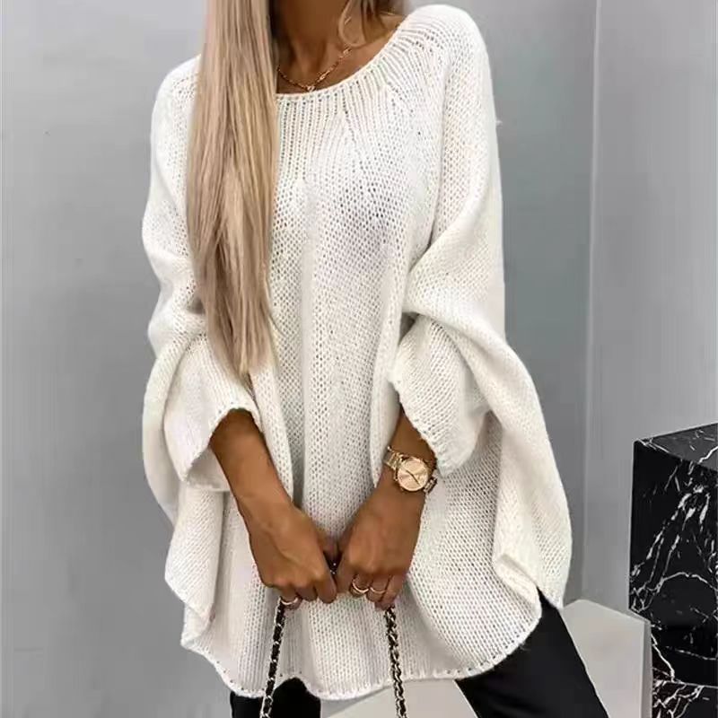 Women’s Winter Oversized Batwing Sleeve Knitted Pullover Sweater