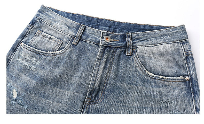 American Retro Ripped Jeans for Boys